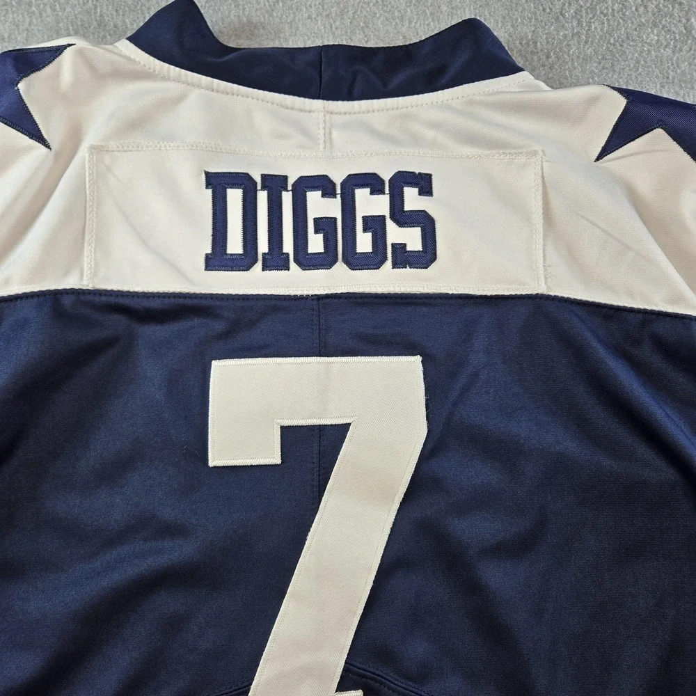 Dallas Cowboys Jersey Mens 2XL Blue NFL Football‎ DIGGS 7 Nike On Field